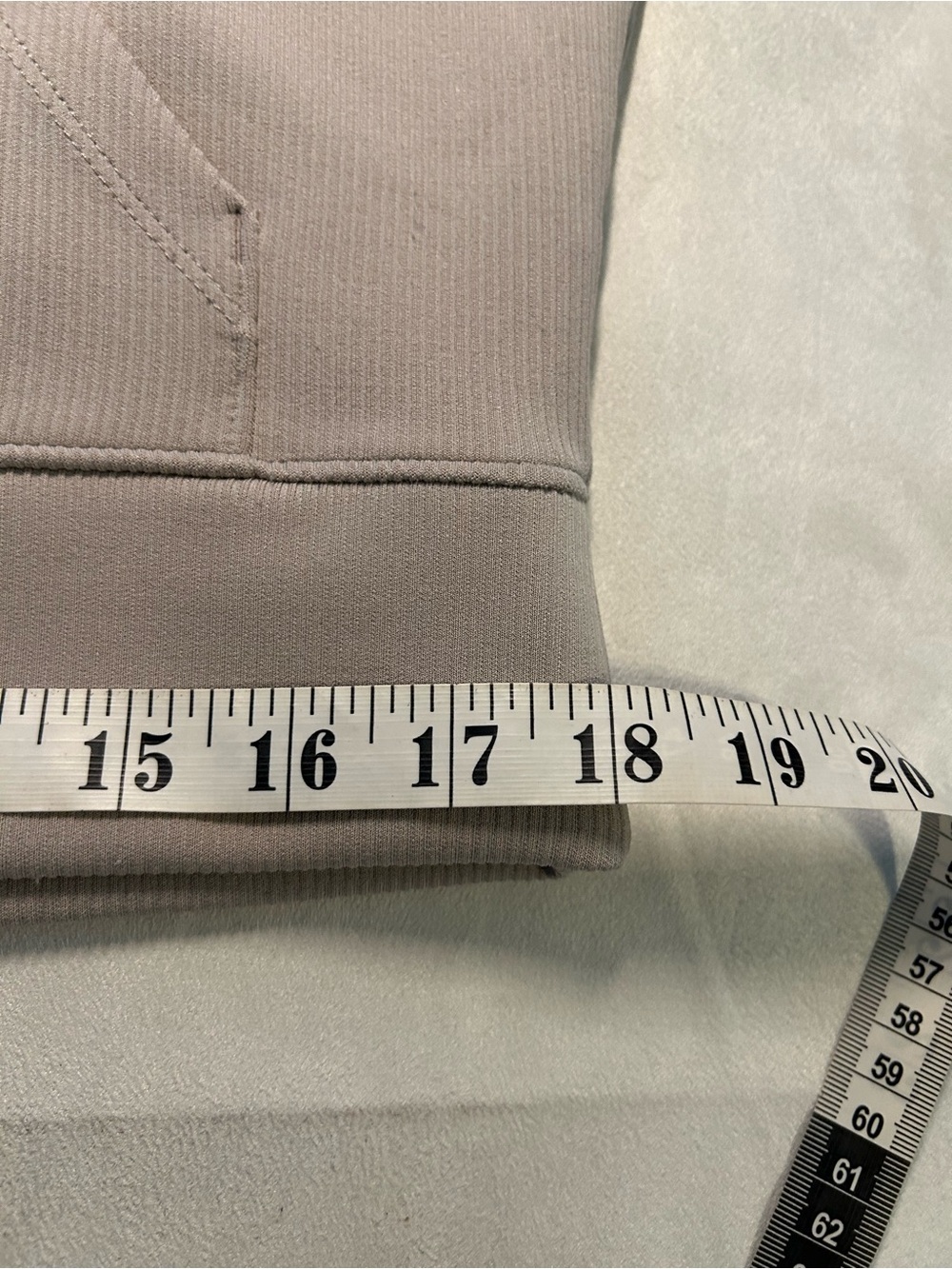 All in Motion Ribbed Cropped Half Zip Pullover Taupe Small - Picture 10 of 10